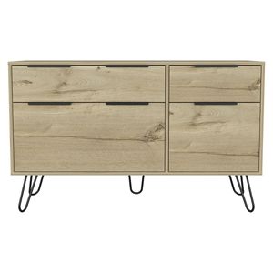 Commode à 4 tiroirs en chêne clair Stowe, meuble de chambre à coucher de style moderne du milieu du siècle - Product Image 4