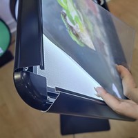 Boîte à lumière LED rectangulaire A2/A3 sur pied pour publicité et menu, avec cadre à clipser sur le devant