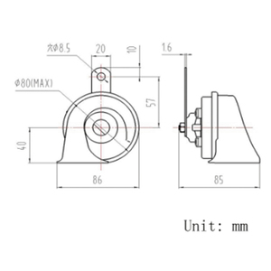 Clacson Auto Bicolore 12V 72W 110dB Tecnologia Avanzata con Tono Alto Simile al <span class=keywords><strong>Suono</strong></span> di un <span class=keywords><strong>Fischio</strong></span> - Product Image 6