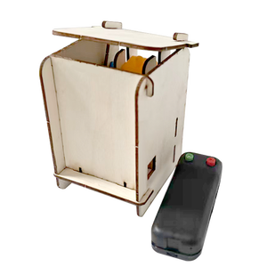 Kit d'expérimentation scientifique : Poubelle en bois faite à la main avec circuit éducatif et contrôle manuel – Matériel pédagogique pour enfants - Product Image 5