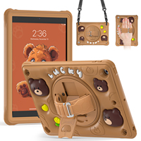 Étui de protection robuste pour tablette scolaire pour enfants, compatible avec iPad 9e génération 10,2 pouces 2021, coque pour filles