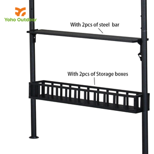 Yoho New Steel BBQ Gazebo 2.4/1.5M Bar Set Outdoor Pergola BBQ Tent with Iron Basket Storage - Product Image 4