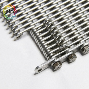 Chaîne de ceinture de maille de lunettes d'acier inoxydable, chaîne de maille de chaîne de montage d'industrie alimentaire résistante aux hautes températures, bande transporteuse en métal - Product Image 4