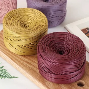 Wholesale <b>100</b>% <b>Polyester</b> Nappa Leather T-shirt <b>Yarn</b> for Hand Knitting 200g/pc - Product Image 2
