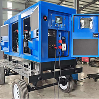 Groupe électrogène de soudage diesel silencieux Cummins 180A 300A 400A 500A 20 kW, refroidissement par eau, démarrage électrique