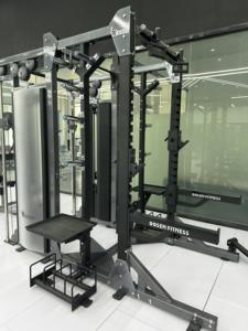 Rak Squat Setengah Kandang Multifungsi Profesional Rosen Steel untuk Latihan Dada, Punggung, dan Kaki di Gym - Product Image 5