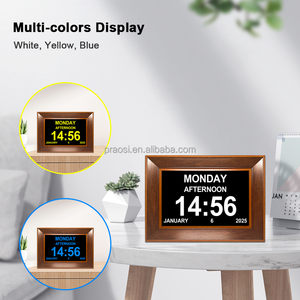 10.1 Inch Gỗ Đồng Hồ Analog Tự Động Mờ Thêm Thư Lớn Hà Lan Engilish Ngôn Ngữ Mất Trí Kỹ Thuật Số Lịch Ngày Đồng Hồ Cho Elderlys - Product Image 5