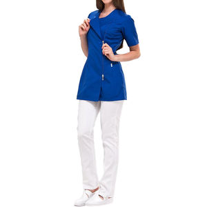 Haut long ajusté promotionnel avec fermeture éclair Ensemble d'uniformes médicaux confortables pour femmes - Product Image 3