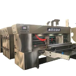 Full automatic vacuum transfer flexo printer slotter die cutter machine