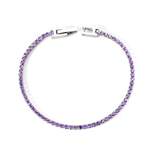 Pulsera de Lujo con Cadena de Eslabones de Circones y Diamantes de Imitación Tipo Tenis - Product Image 2