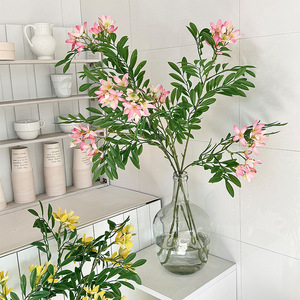 Fleurs artificielles de Michelia Figo, branche unique, haute simulation, en plastique et tissu, pour décoration de mariage et de maison - Product Image 3