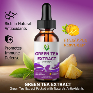 Factory Wholesale Green Tea Extract Liquid Drops Natural Antioxidants Promotes Immune Defense System Skin Overall Wellness - Product Image 3