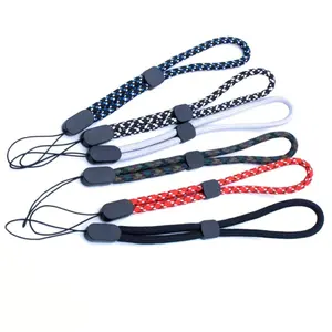 Wholesale Designer Woven Key Chain Wrist Strap Keychain Lanyards Personalizados Custom Bracelet Sport Wristlet Keychain