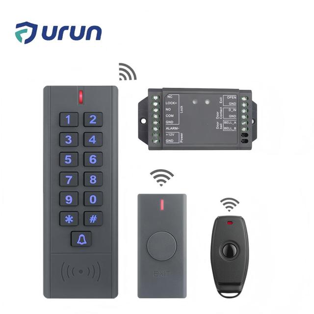 Waterproof Wireless Keypad 3AA Battery Powered 12V Access Controller Power Supply Wireless Button for Door Access Control System