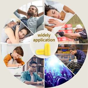 超ソフトシリコンフォーム耳栓安全機能再利用可能スポンジ耳栓睡眠旅行用 - Product Image 6