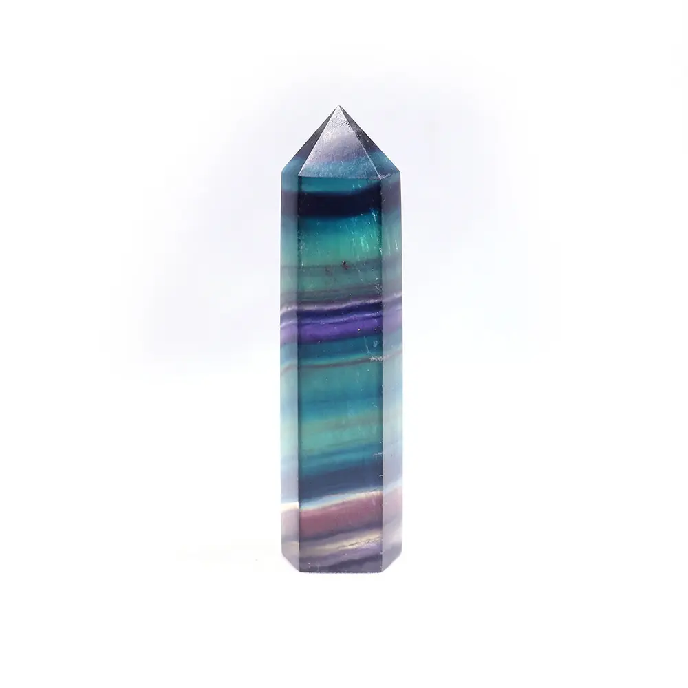 Cristales naturales de fluorita de arcoíris de alta calidad, piedras curativas, ideas curativas