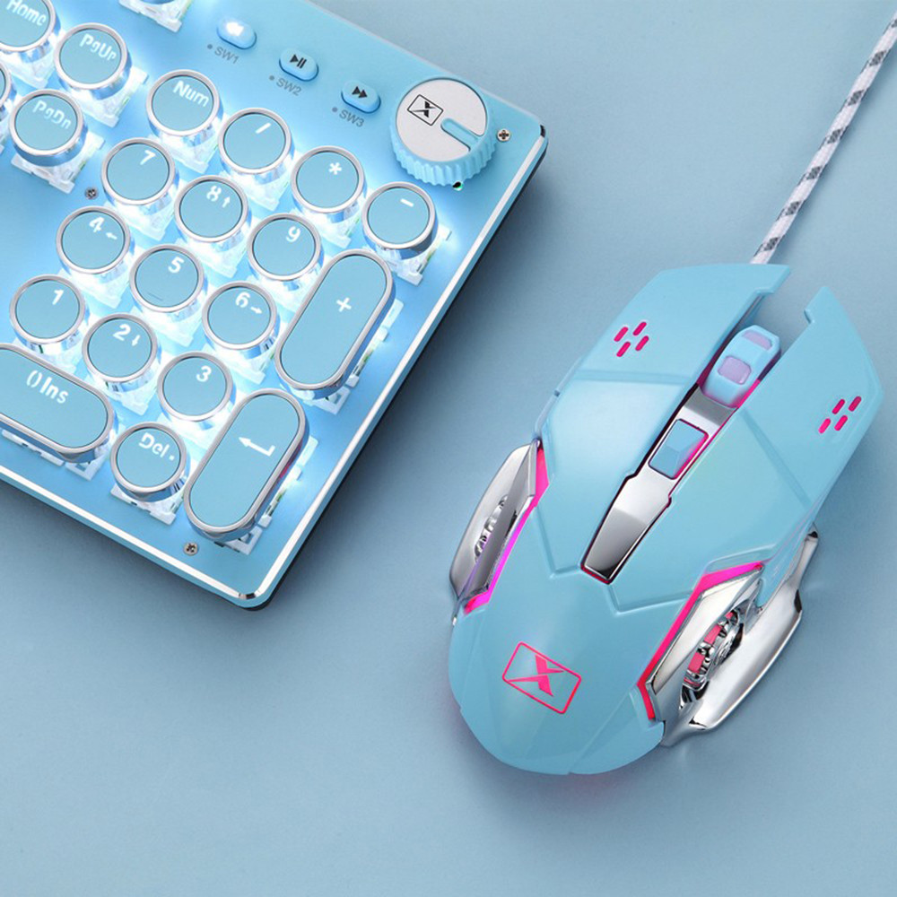 メカニカルゲーミングキーボードとマウスコンボレトロスチームパンク