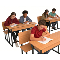 Meubles scolaires, banc en bois, table, bureau et chaise connectés, bureau et banc scolaires pour collège, utilisés