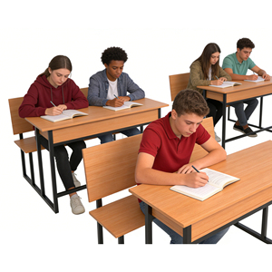 Meubles scolaires très vendus Banc en <span class=keywords><strong>bois</strong></span> scolaire Table Bureau et chaise pour le collège Utilisé - Product Image 4