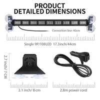 Barre lumineuse stroboscopique LED d'avertissement d'urgence 24V nouvelle condition ambre blanc clignotant pour voitures tout-terrain camions pelle tracteur