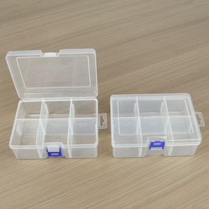 Transparent Storage Box 6 Compartment With Lid Jewelry Bead Organizer Screw Box DIY Sorting Case Desktop Organizer - Product Image 1