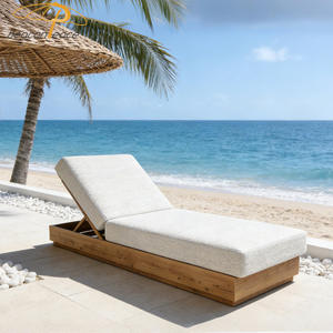 Cadre en aluminium moderne pliable chaise longue lits de soleil meubles d'extérieur chaise longue de piscine pour piscines d'hôtel - Product Image 3