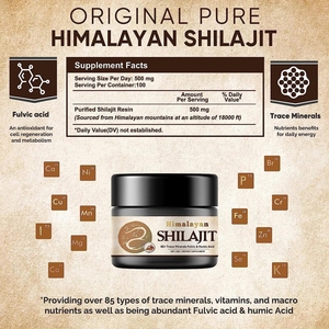 Résine de Shilajit de qualité or de l'Himalaya, très demandée, 85+ oligo-éléments, acides fulvique et humique |   Énergie, concentration et soutien à la récupération - Product Image 6