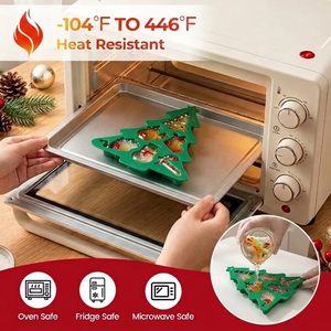 Molde de silicona para decoración de pasteles con forma de árbol de Navidad, muñeco de nieve y alce, apto para alimentos (LFGB), antiadherente, sin BPA. - Product Image 4