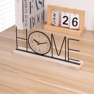 Nuevo reloj creativo ornamento moderno <span class=keywords><strong>Simple</strong></span> arte del hierro carta reloj hogar sala de estar <span class=keywords><strong>TV</strong></span> gabinete Decoración - Product Image 4