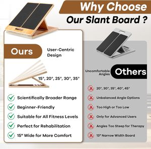 Strongtek xách tay bằng gỗ nghiêng bảng 5 cấp độ bề mặt chống trượt thấp hơn grip xử lý Rehab thân thiện cho tập thể dục mat - Product Image 6