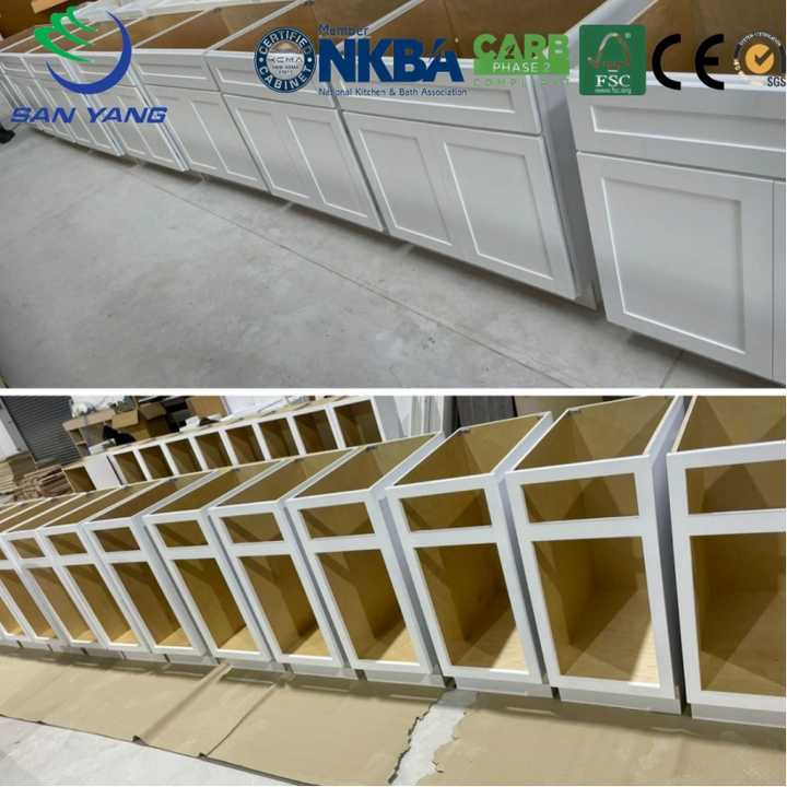 Vietnam solid wood complete modern kitchen design mdf kitchen