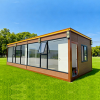 Casa Contenedor Expandible Prefabricada Ecológica con Estructura de Acero Ligero y Energía Solar, Oficina Móvil, Cocina, Dormitorio, Habitaciones