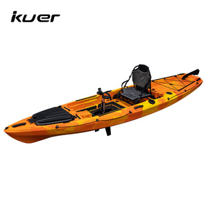Kayak Kuer de 12.5 pies con Pedales, LLDPE Rotomoldeado, Bote de Pesca de Carcasa Rígida, para un Solo Remillero, Uso en Lagos y Ríos, Diseño Duradero - Product Image 3