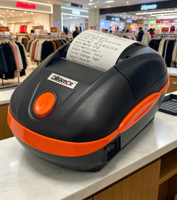 Printer Label Barcode Thermal Mini Genggam 58mm 2 Inci dengan Pencetakan Hitam Putih untuk Supermarket Ekspres