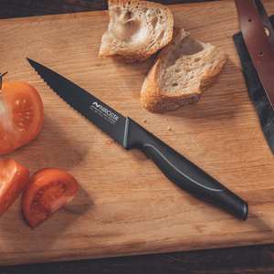 Cuchillo de cocina de acero al carbono de 11cm hecho a mano con hoja dentada de 8 pulgadas, cuchillo rebanador de pan de línea ondulada para uso de Chef - Product Image 1
