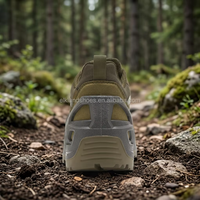 Chaussures tactiques pour hommes, vert olive, dessus en mesh, semelle en caoutchouc, respirantes, pour toutes les saisons, bottes de randonnée en plein air