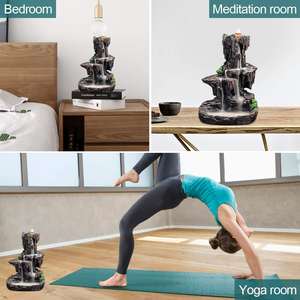 Vente en gros de brûleur d'encens cascade de montagne AMZ porte-encens en céramique Backflow Home Decor - Product Image 2