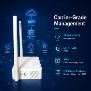 X5203 XPON ONU เกตเวย์ WiFi4 2GE 1POTS พอร์ต NAT ไฟร์วอลล์ IPTV รองรับไฟเบอร์บรอดแบนด์ สำหรับ FTTH - Product Image 3