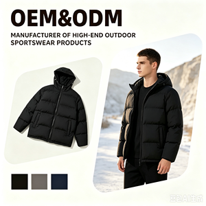 Giacca Invernale da <span class=keywords><strong>Uomo</strong></span> con <span class=keywords><strong>Cappuccio</strong></span> Stile Hip-hop High Street, Design Antivento, Rivestimento Tinta Unita, Direttamente dalla Fabbrica - Product Image 1