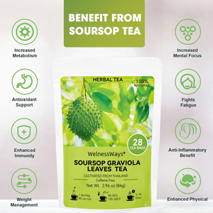 100% Organique Corosop Graviola Feuille Thé Savoureux Santé Sachet De Thé Supplément D'herbes Séchées De NATURE - Product Image 3
