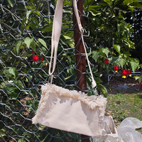 Tas Selempang Kanvas Boho Kustom - Tas Bahu Bohemian dengan Pinggiran Kasar, Tas Tangan Liburan Berumbai yang Lucu, untuk Liburan & Festival