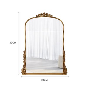 Miroir mural arqué de style marocain, ornementé en fer doré, de forme irrégulière, petit, inspiré de l'art islamique, décoration vintage pour la maison - Product Image 2