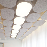 Panneaux acoustiques en PET de conception moderne sur mesure, panneaux insonorisants en feutre, panneaux absorbants le son en fibre de polyester, panneaux muraux décoratifs