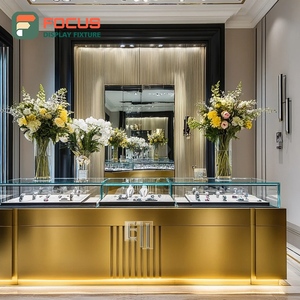 Luxury Custom Jewelry Display Case Manufacturer Laminated Finish Jewelry Shop Glass Showcase - Product Image 4