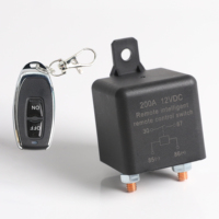 Interrupteur de coupure de courant à distance DC 12V 200A, relais de démarrage sans fil à économie d'énergie avec 2 clés de télécommande