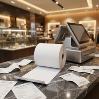 Rouleaux de papier thermique pour caisse enregistreuse Gold East BPA High Bulk 80*80mm, écologiques, sensibles à la chaleur, pour imprimantes POS et ATM