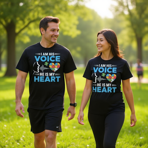 Camiseta de concienciación sobre el autismo, manga corta, unisex para adultos, cuello redondo, impresión digital, eventos de caminatas y carreras - Product Image 3