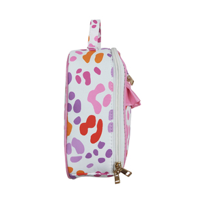 NO quantité minimale de commande RTS Enfants Bébé Fille Léopard Boîte À Lunch Polyester Préscolaire Sacs À Lunch avec Fermeture À Glissière - Product Image 3