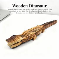 El Mejor Regalo, Tallado en Madera de Animales, Cocodrilo, Artesanía en Madera, Figuras de Animales Talladas, Adornos de Animales de Madera