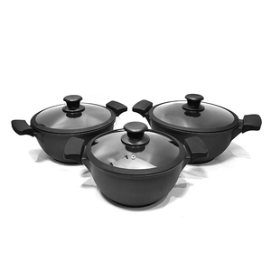 Casserole <span class=keywords><strong>en</strong></span> <span class=keywords><strong>fonte</strong></span> au <span class=keywords><strong>prix</strong></span> d'<span class=keywords><strong>usine</strong></span>, couleur noire, casserole <span class=keywords><strong>en</strong></span> aluminium avec couvercle <span class=keywords><strong>en</strong></span> verre, certification CE - Product Image 2